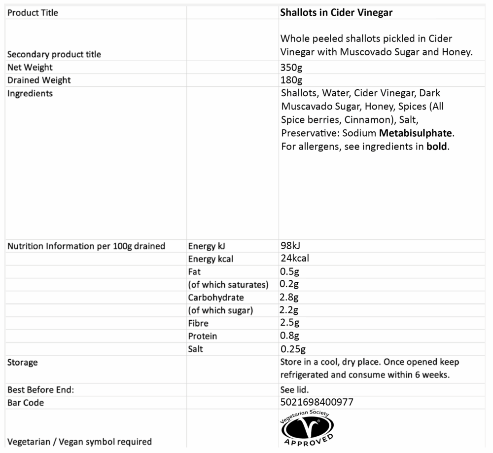 SHALLOTS in sweet cider vinegar - Image 3